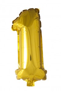 balloons - Foil Gold - Number 1